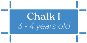 chalk-I-button art class for 3-4 year olds