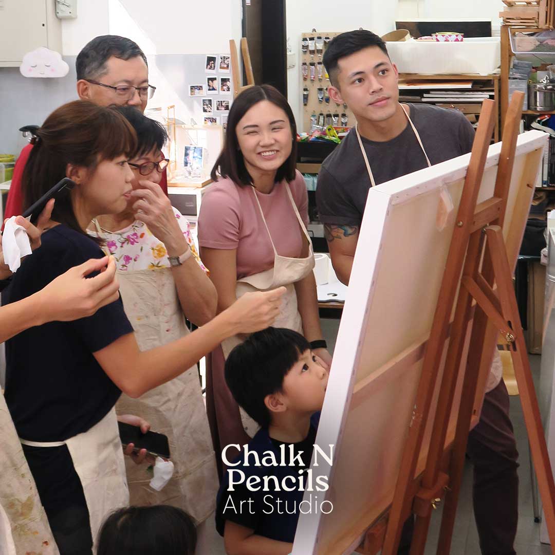 Family-Painting-Singapore-Chalk-n-Pencils-3Generations-Session