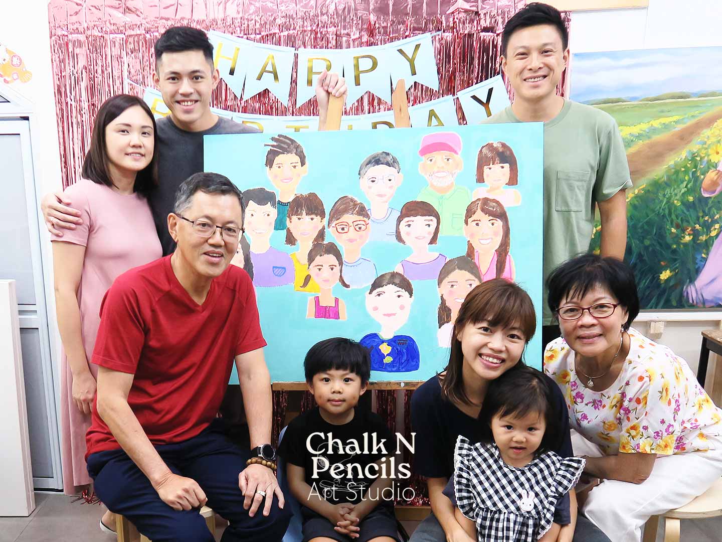 Family-Painting-Singapore-Chalk-n-Pencils-3Generations