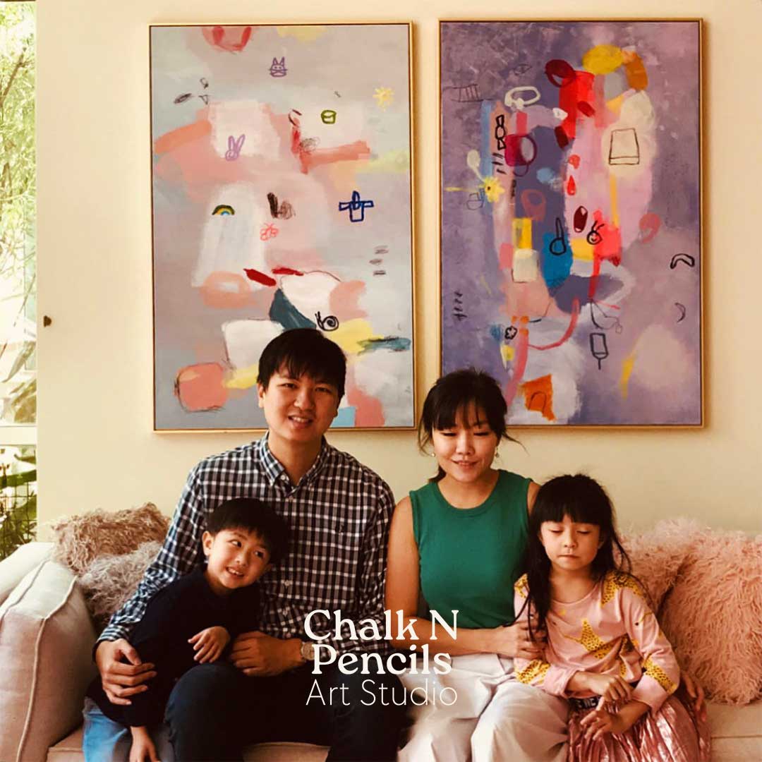 Family-Painting-Singapore-Chalk-n-Pencils-At-Home-Portrait